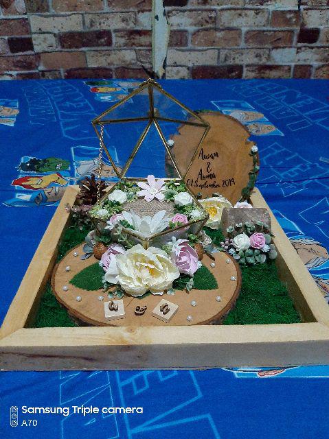 Jewelry Set Tempat Mahar Perhiasan Tempat Cincin Rustic Tempat Maskawin Rustic