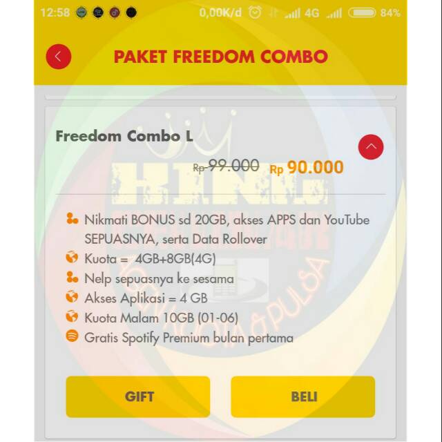 PROMO PAKET FREEDOM COMBO L IM3
