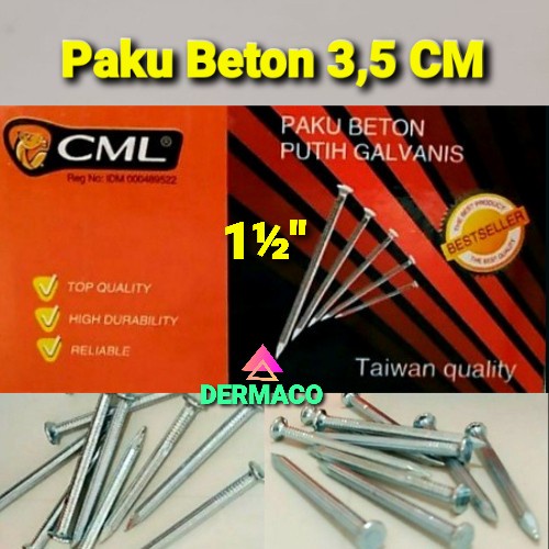 PAKU BETON PUTIH 3,5 CM / Paku Beton Galvanis CML 1 KG