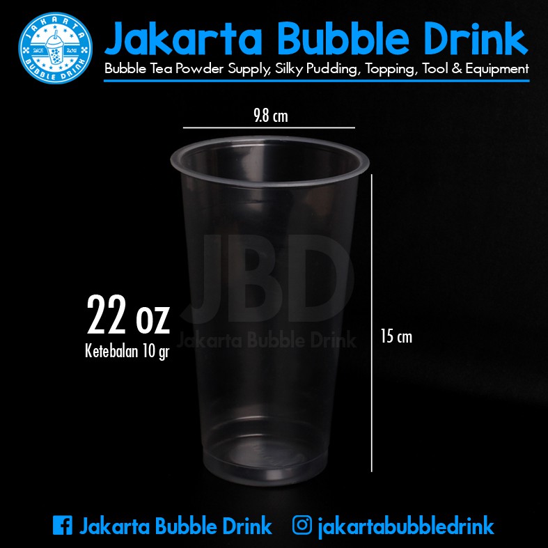 Gelas Plastik Polos 22 oz