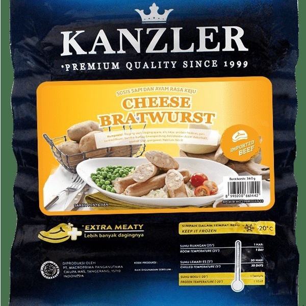 

Kanzler cheese bratwurst sosis sapi ayam isi 5