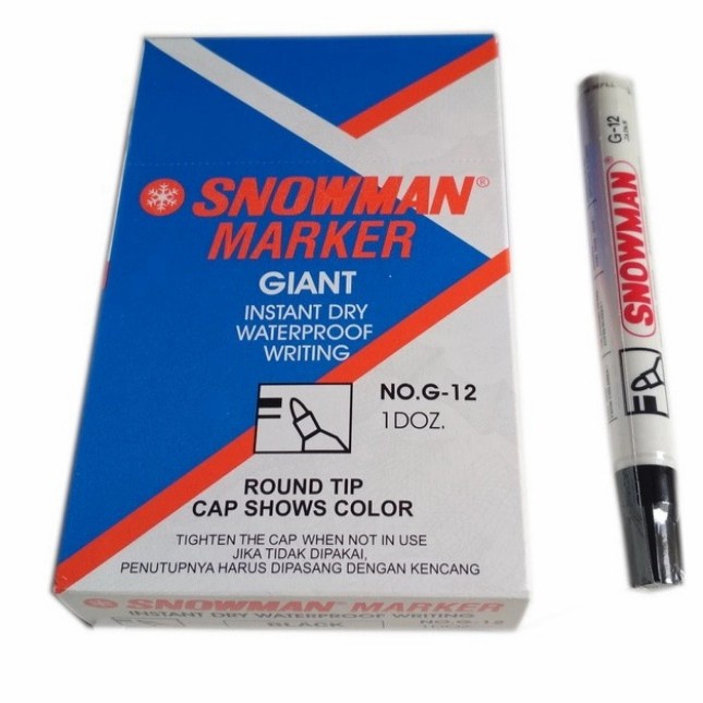 

Dijual Spidol Snowman Permanent / Pak Isi 12 Diskon