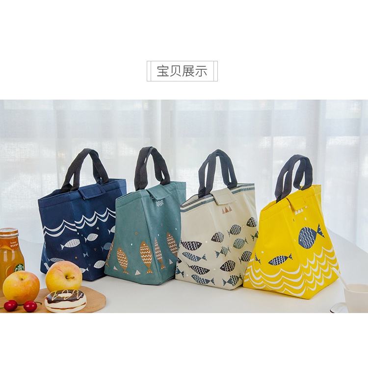 IMURA | Tas Bekal Lunch Bag Anak Insulator Motif Ikan Fish