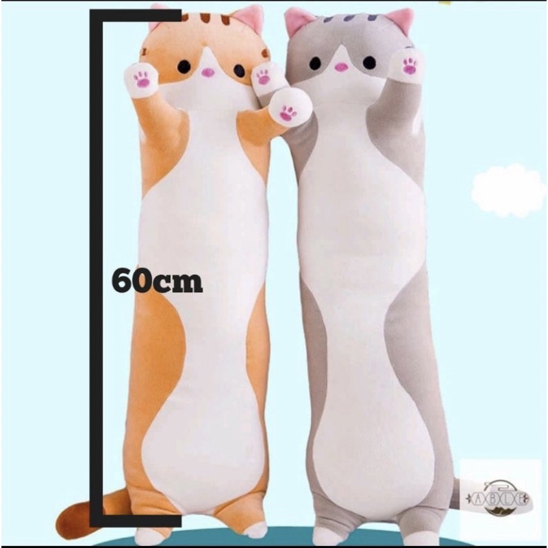 Boneka Guling Kucing Berdiri Panjang Tinggi 60cm Kado Special Hadiah Buat Anak Tersayang Boneka Guling Berkarakter Kucing Terbaru Guling Untuk Tidur Nyaman Berkarakter Kucing Lucu Imut Banyak Jenis Boneka Untuk Tidur Guling Jenis Kucing Oren Abu-Abu Pink