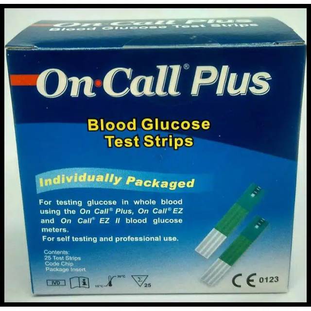 ONE CALL PLUS STRIP GULA DARAH / ON CALL PLUS STRIP GULA DARAH /STREP GULA DARAH ON CALL PLUS 25PCS