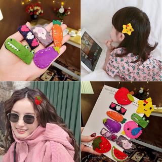 Jepit Rambut Model Kartun Binatang Bahan Kain Felt Jepit Rambut Model Kartun Binatang Bahan Kain Felt