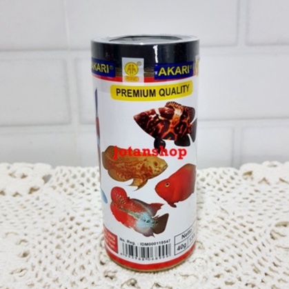 AKARI Udang Standar 40gr Makanan Kering Pakan Ikan predator Koi Louhan Red Parrot Oscar