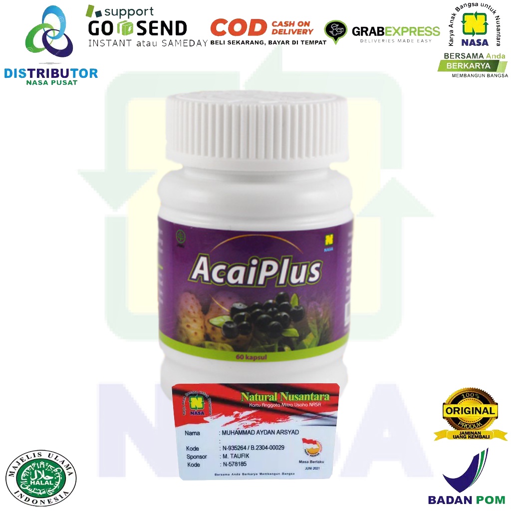 Acai Plus Nasa Obat Diet Pelangsing Tubuh Asli Original Nasa - ACAI - Acai Berry