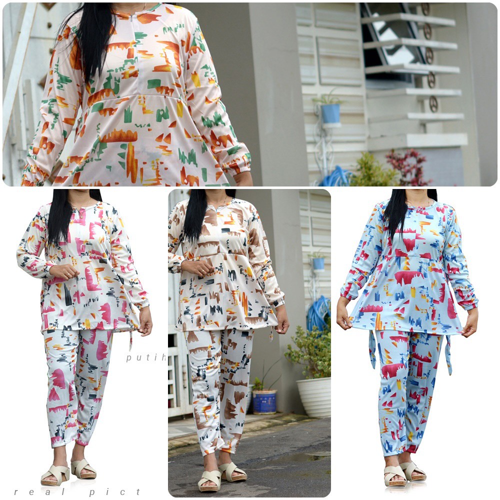 GROSIR TROLIS HYGT M L BB 40-55kg baju setelan baju tidur piyama wanita cewek daster hyget oneset on