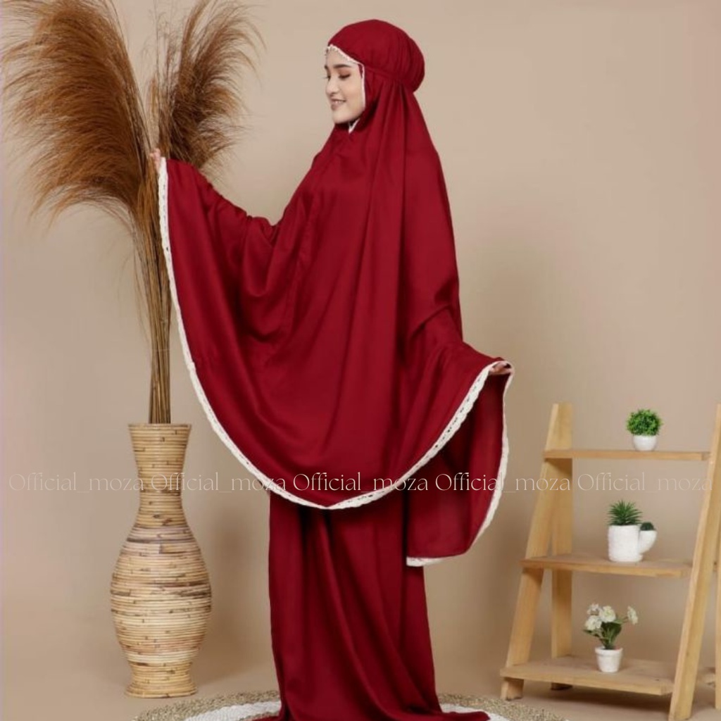 Mukena Dewasa Katun Polos Renda AULIA