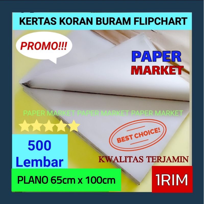 

KERTAS KORAN BURAN Flipchart uk 65cm x 100cm 1RIM 500 Lembar