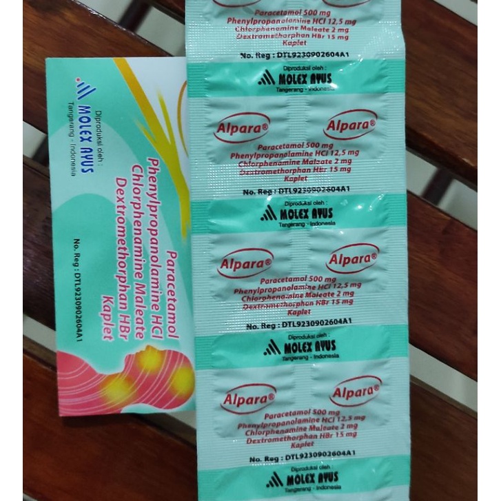 Alpara 10 Tablet / Obat Batuk / Pilek / Demam / Sakit Kepala / 10 Tablet