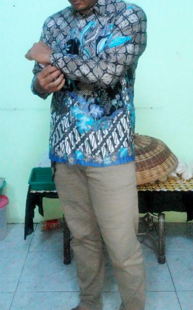 Kemeja Batik Pria Sogan Cendrawasih