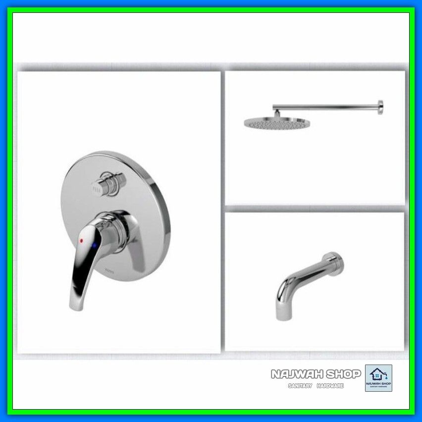 Shower Set Kran Tanam Toto TX404SDZ Shower TX488SZ & Spout TX441SE Paket Shower Panas Dingin