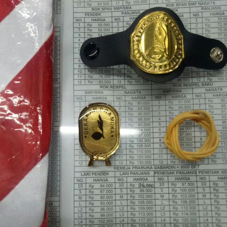 KACU PRAMUKA PEMBINA + Ring kacu bahan SATIN SUPER SNI / HASDUK PRAMUKA JUMBO / KACU PRAMUKA / DASI 