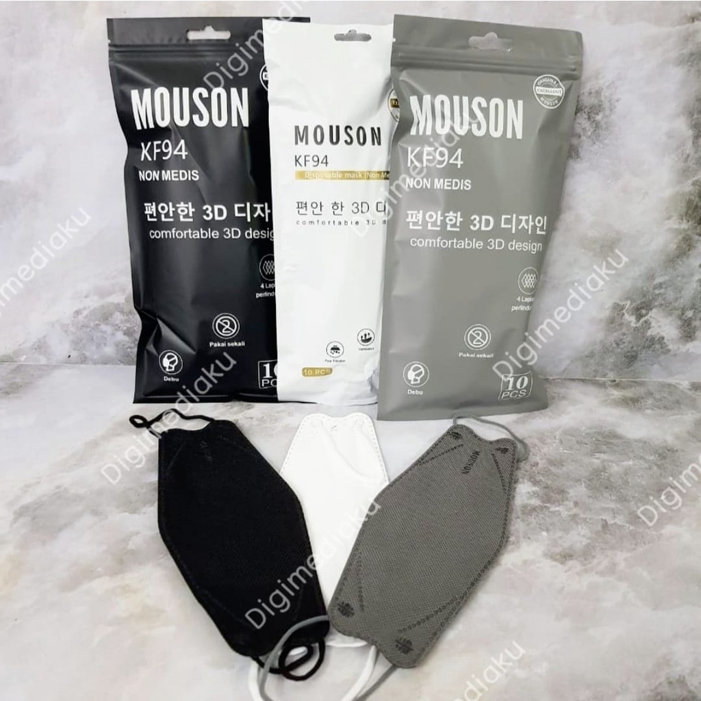 Masker KF94 Mouson 4ply Masker Mouson KF94 Model Pokana Model UFO