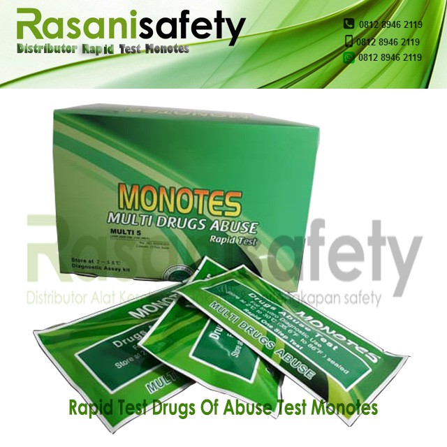 Monotes Drugs Test Kit Rapid Narkoba Multidrug 5 Parameter Isi 25 Strip