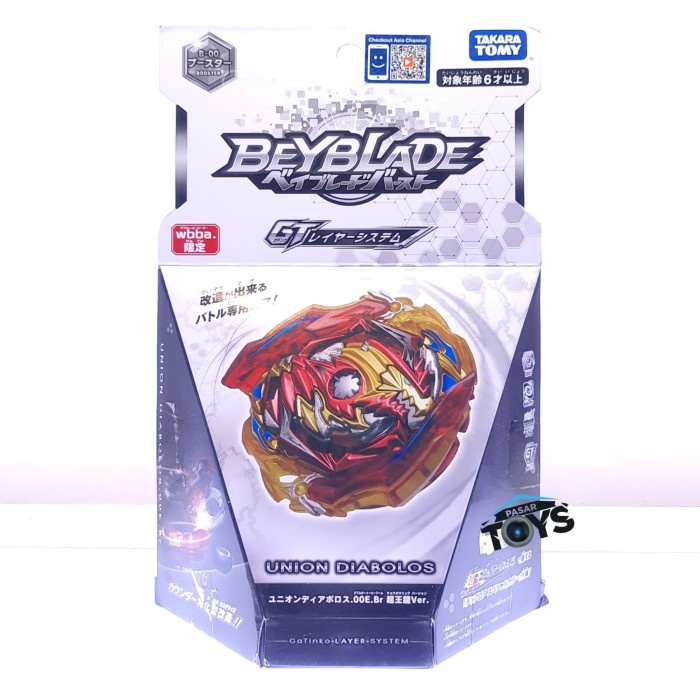 Gasing Beyblade Burst Rise GT dengan Lapisan Union Diabolos dan Performa Tinggi