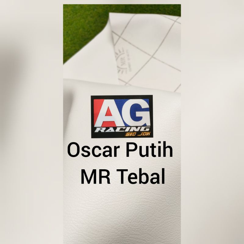 Sarung jok motor merk MR Oscar putih / kulit jok motor putih