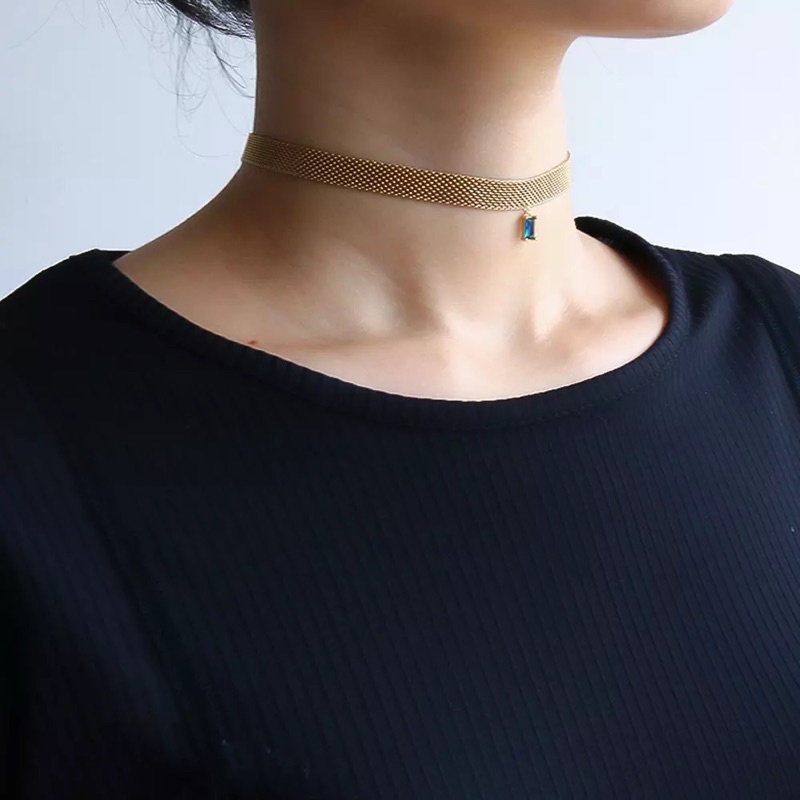 Ark.co - Domergue mesh choker necklace kalung rantai minimalis