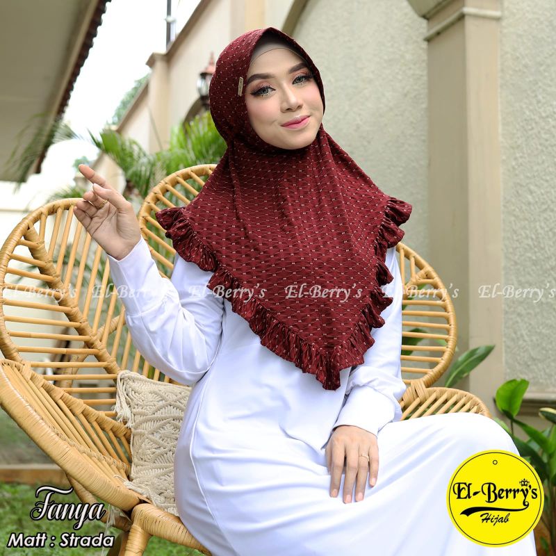 FANYA MOTIF / ORI MERK EL BERRYS HIJAB