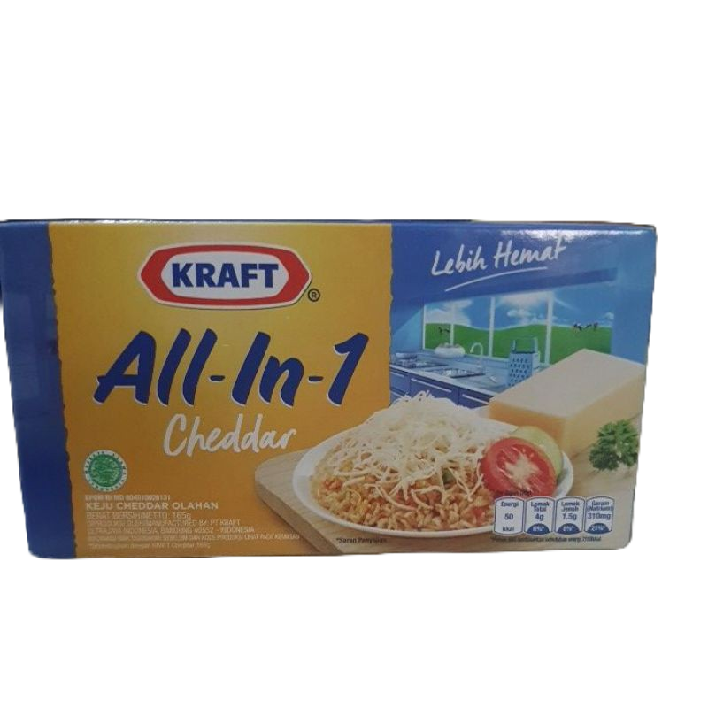 

Kraft Keju Cheddar Olahan All-in-1 All in 1 165gr