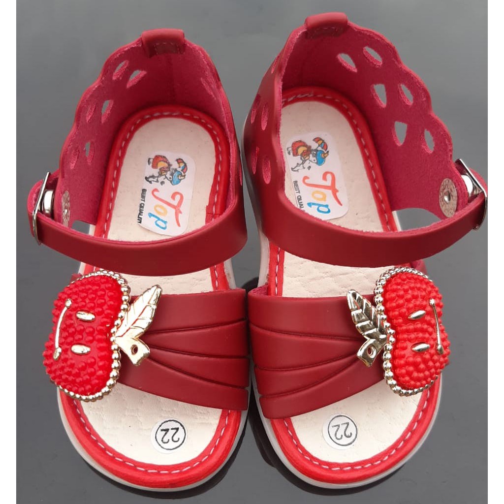 SDP03 Sandal Anak Perempuan Umur 1_3 tahun - Sandal tali anak cewe Motif APEL