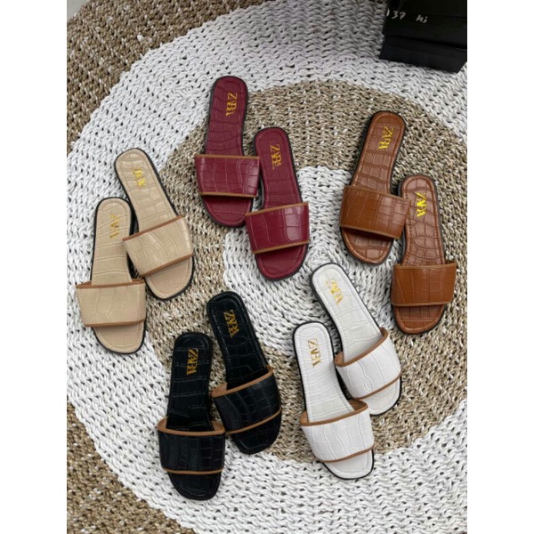 Sandal Zara Teplek/sandal zara wanita/sandal wanita/sandal import murah