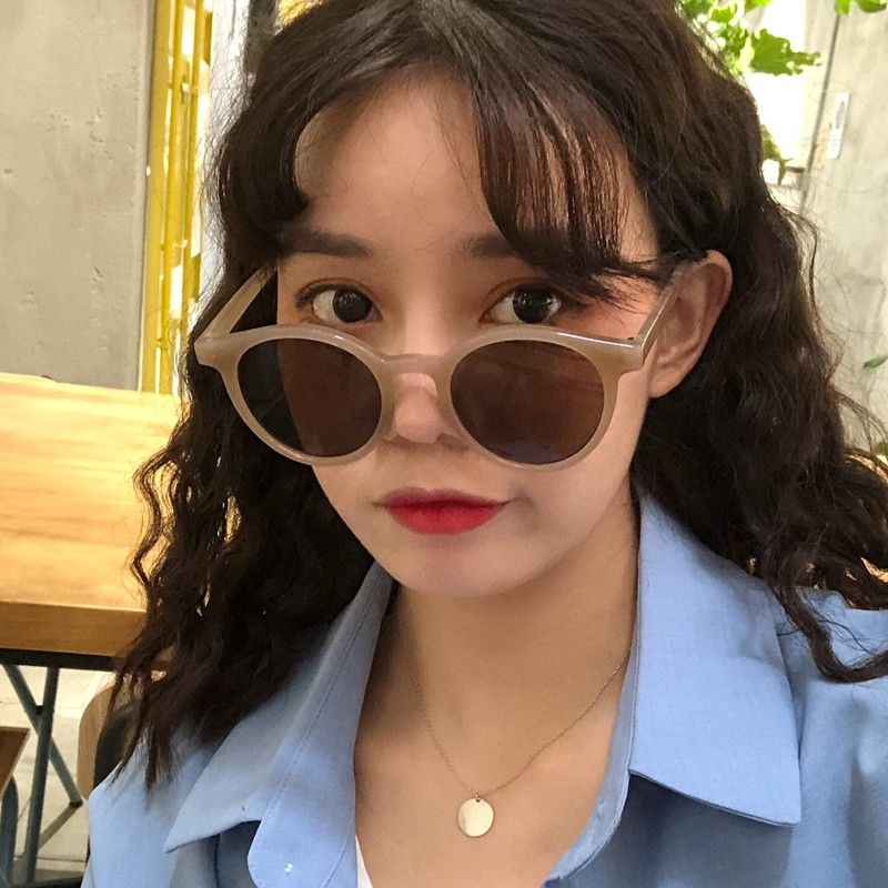 kacamata bulat bundar oval Irene yin/ sunglasses ulzzang/ kacamata retro vintage/sunglasses Summer Korean look