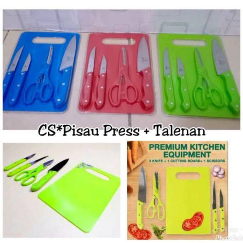 nak COD-Satu Set Pisau Dapur Talenan/Set Gunting Talenan/Pisau Dapur