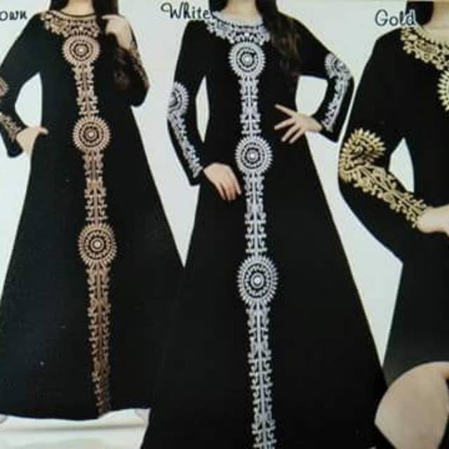 Gamis hitam bordier II abaya hitam II dress muslim 02