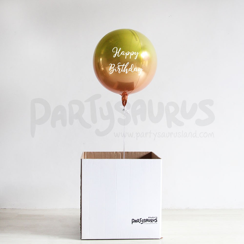Sunrise Ombre Orbz Floatbox Surprise Balon Box