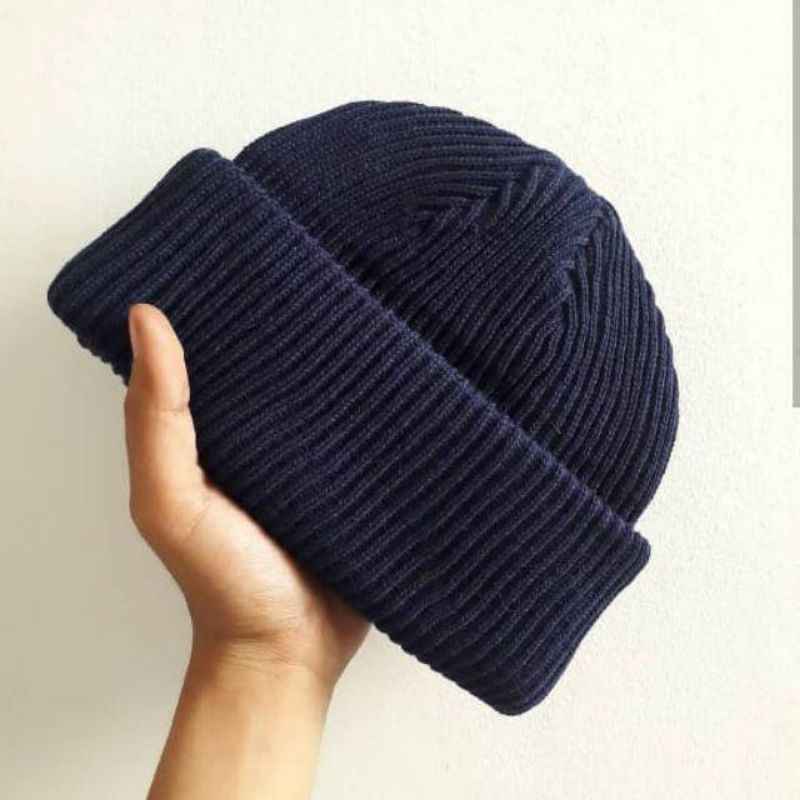 Topi Kupluk Rajut Beanie Hat Short Pria Wanita Dewasa Gratis Bordir Nama