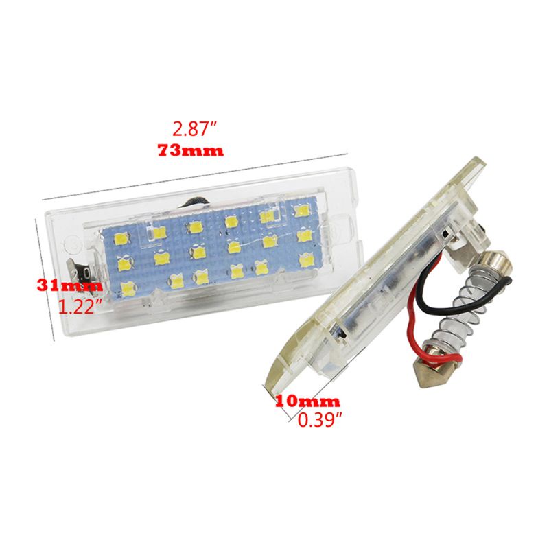 Sun 2Pcs Lampu LED Plat Nomor Belakang Mobil Untuk E53 X5 1999-2003 E83 X3 03-10