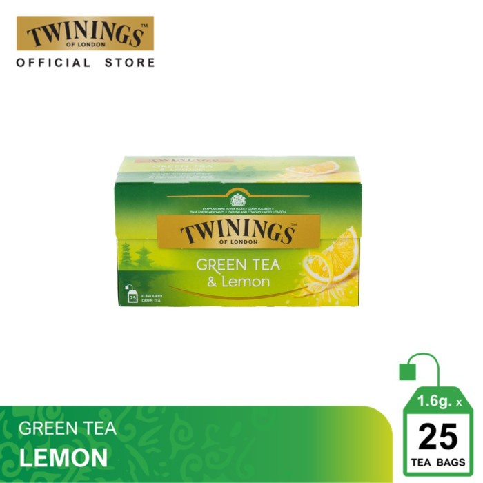 

B062 Twinings Teh Hijau Celup Rasa Green Tea Lemon 25X1.6Gr g054S