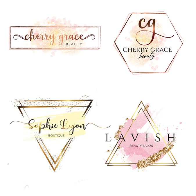 Jasa Desain Logo Olshop Logo Custom Luxury Watercolor Logo Unik Elegant