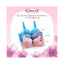 Sorex Bra Berkawat Kait 3 Busa Sedang Setara Cup B-C Melange Collections Casual 11105 Halus Basic