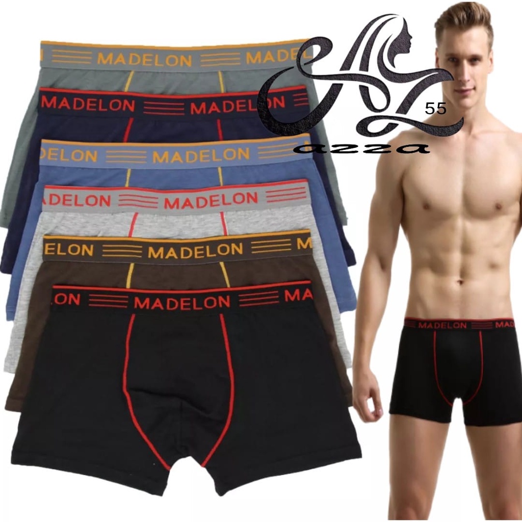 Celana dalam pria model Boxer madelon katun 8880 isi 3 pcs