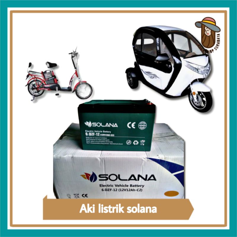 Aki Kering Mobil Motor Listik SelisEVB 6DZZF12 12v 12ah DEEP CYCLE