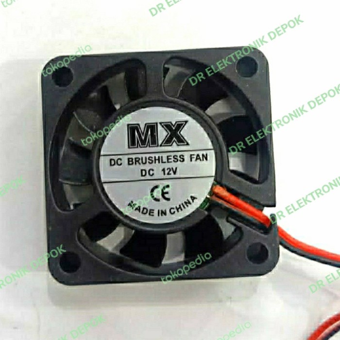 Cooling Exhaust Fan Brushless mini DC 12v 4cm 4x4 4x4x1cm MX + Soket ALSH27