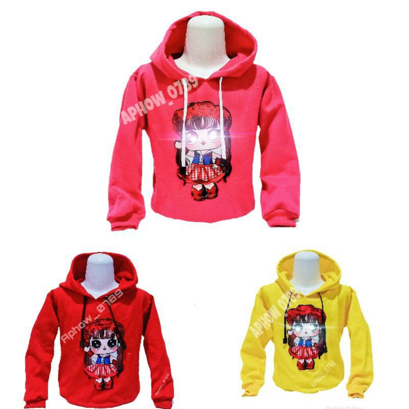 Jaket Hoodie anak karakter LoL LED (nyala)