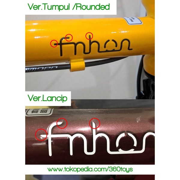 CUTTING STICKER FRAME SEPEDA FNHON GUST KHUSUS EMBOSS