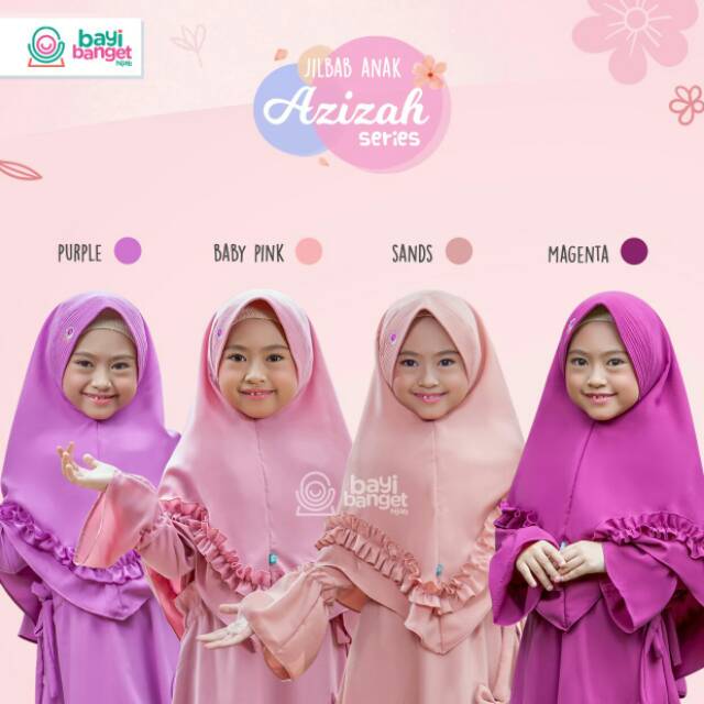 Jilbab Anak Syari AZIZAH Bayi Banget Hijab Adem