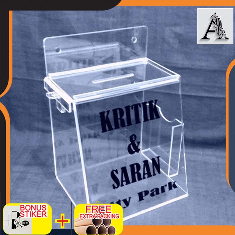 

Promo acrylic kotak kritik saran/kotak kepuasan acrylic/box acrylic
