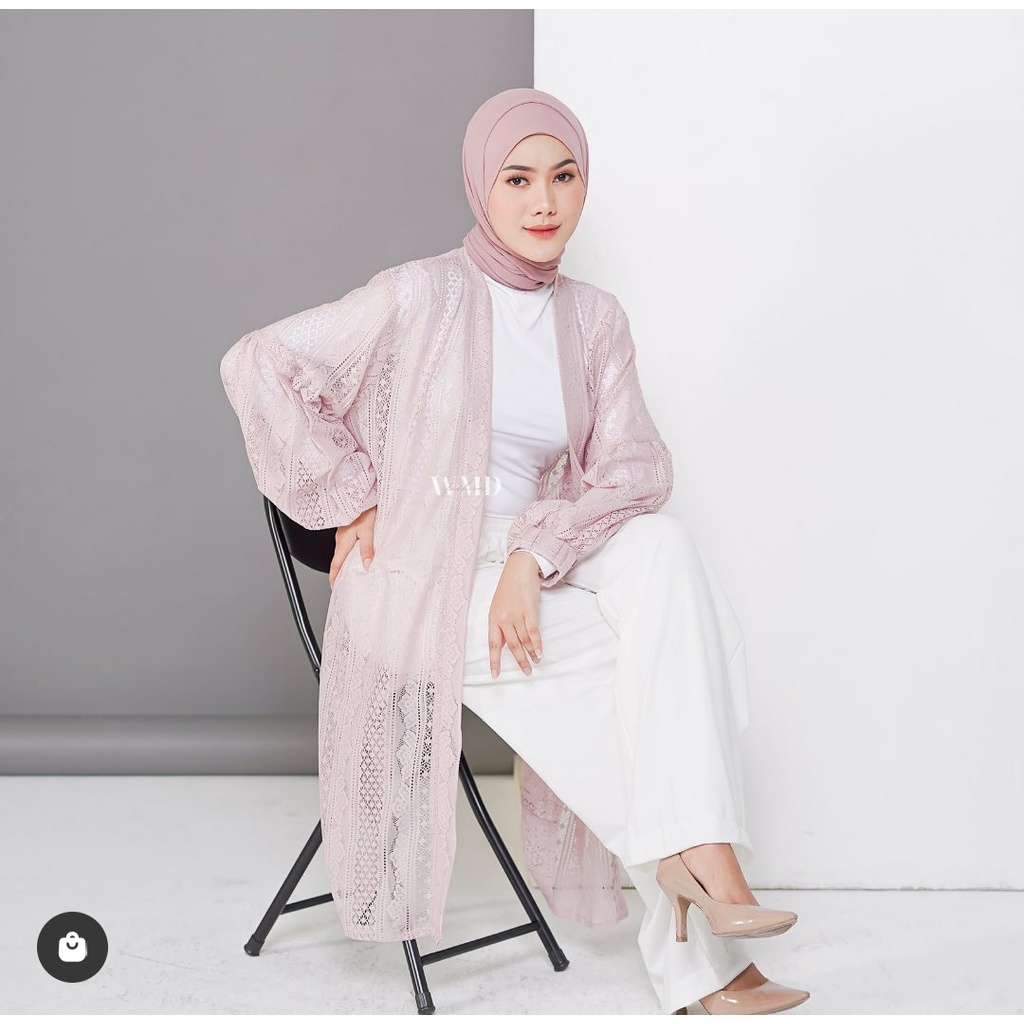 Jasmin Long Outer Cardigan Lace/ busana pantai/pakaian buat kondangan