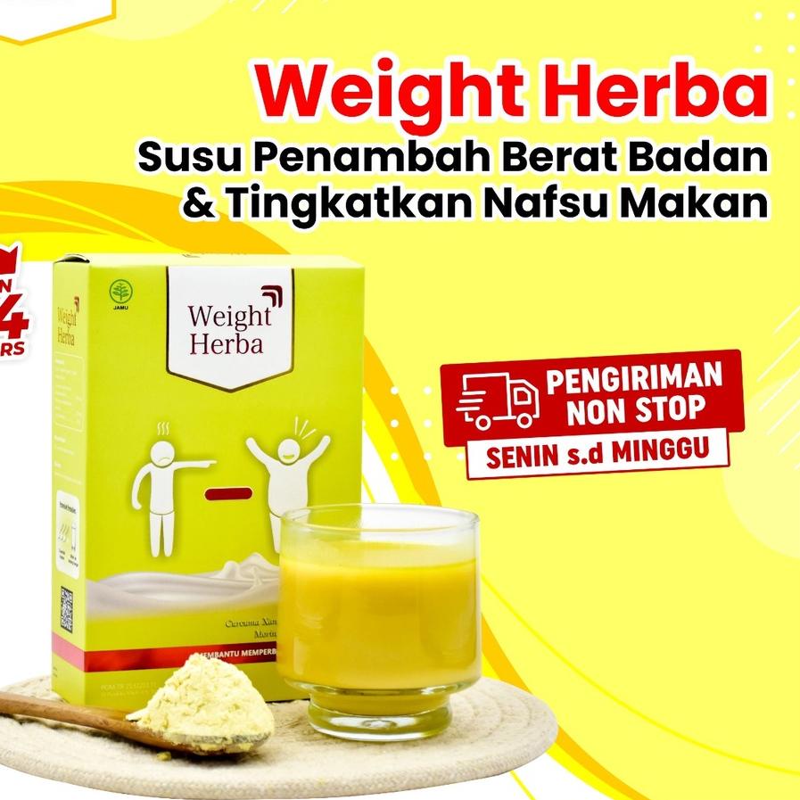 

Berkualitas! Paket 2 Box Weight Herba Susu Penambah Berat Badan Tanpa Gula Perlancar Saluran Pencernaan
