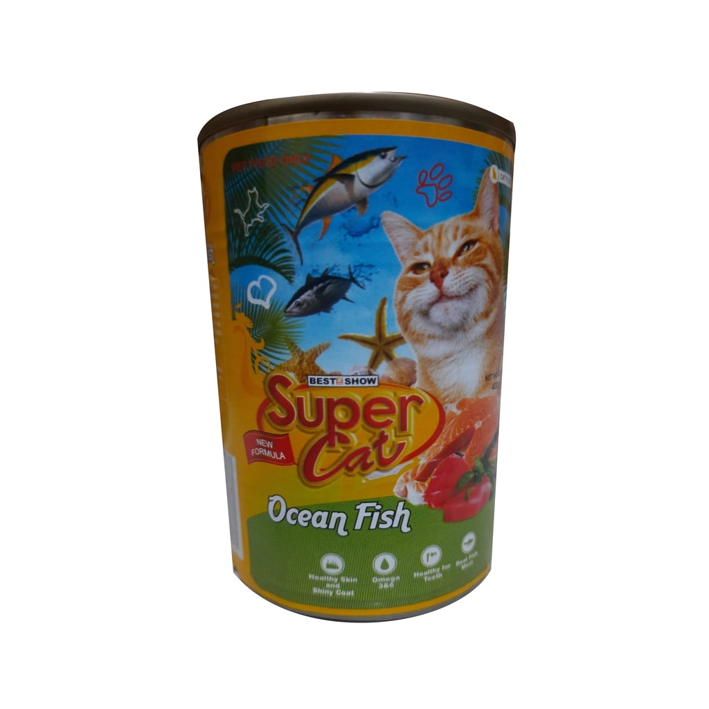 super cat 400gr supercat kaleng 400gr - ocean fish