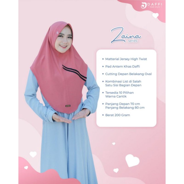 ZAINA series hijab instan DAFFI ori