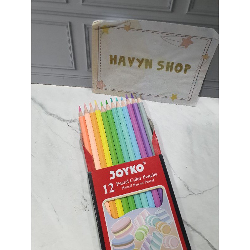 color pencil/PENSIL WARNA 12 WARNA PASTEL panjang JOYKO-1