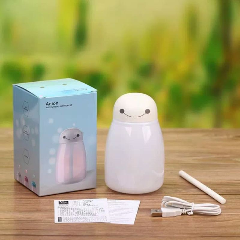 Baymax Mini Pelembab Ruangan Aroma Terapi - Lampu Tidur RGB Humidifier